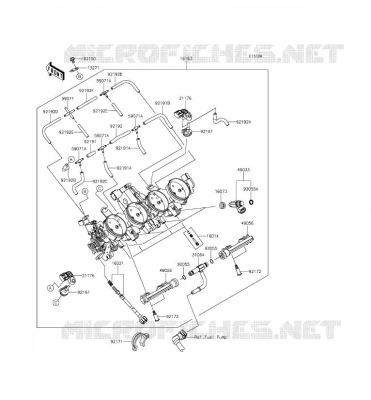 CARBURETOR(CA) Kawasaki MOTOS 636 2014 NINJA ZX-6R  ZX636EEF