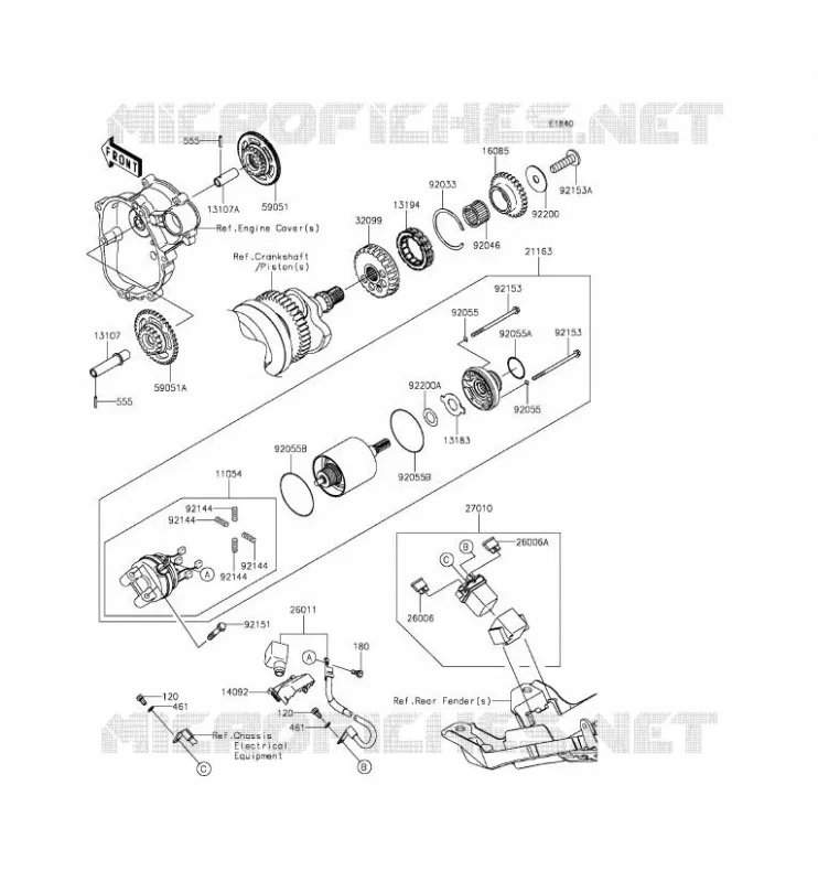 STARTER MOTOR Kawasaki MOTOS 636 2014 NINJA ZX-6R  ZX636EEF