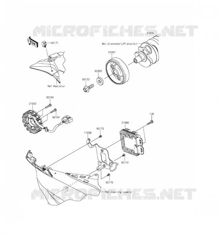 GENERATOR Kawasaki MOTOS 636 2014 NINJA ZX-6R  ZX636EEF