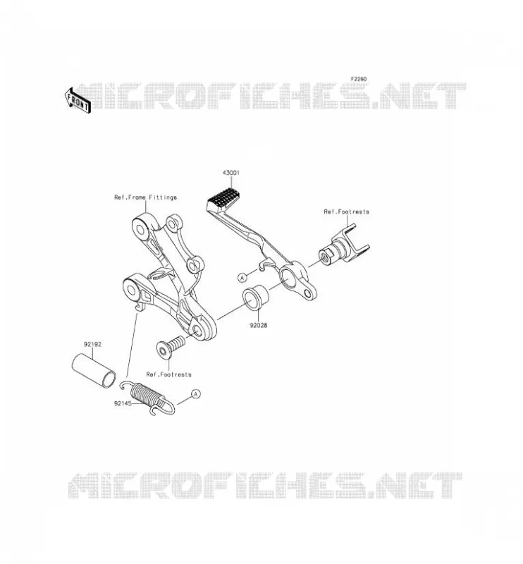 BRAKE PEDAL - TORK LINK Kawasaki MOTOS 636 2014 NINJA ZX-6R  ZX636EEF