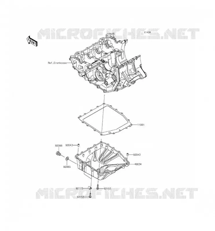 OIL PAN Kawasaki MOTOS 636 2014 NINJA ZX-6R  ZX636EEF