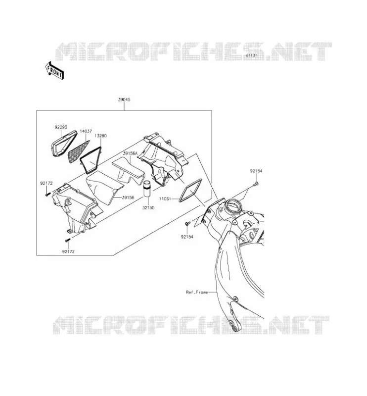 DUCT Kawasaki MOTOS 636 2014 NINJA ZX-6R  ZX636EEF