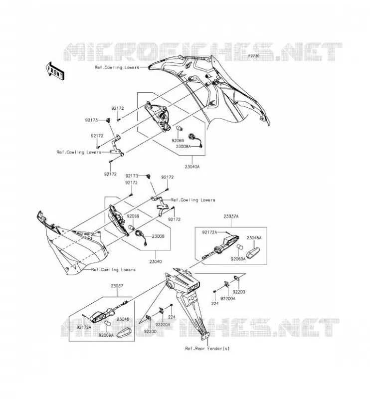 INDICATORS Kawasaki MOTOS 636 2015 NINJA ZX-6R  ZX636EFFA