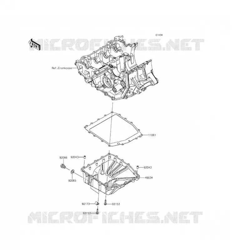 OIL PAN Kawasaki MOTOS 636 2015 NINJA ZX-6R  ZX636EFFA