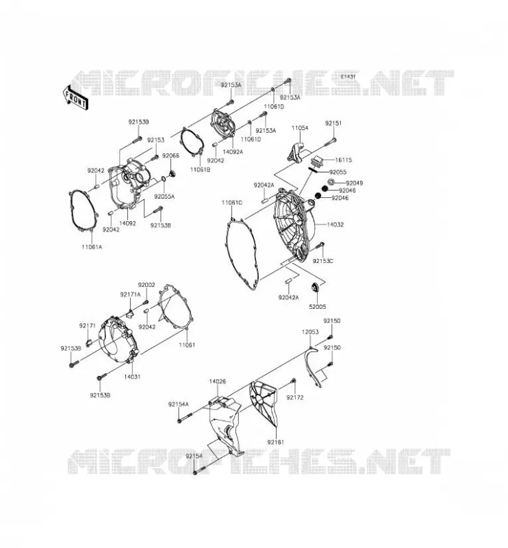 ENGINE COVERS Kawasaki MOTOS 636 2013 NINJA ZX-6R ABS  ZX636FDF