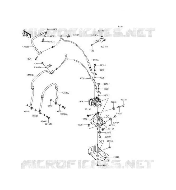 BRAKE PIPE Kawasaki MOTOS 636 2013 NINJA ZX-6R ABS  ZX636FDF