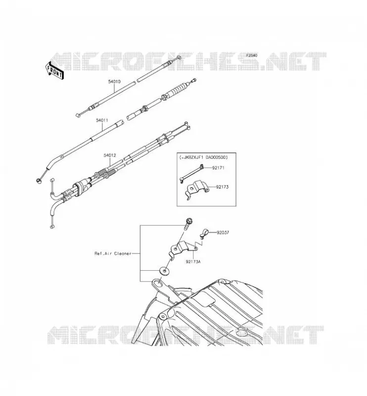 CABLES Kawasaki MOTOS 636 2013 NINJA ZX-6R ABS  ZX636FDF