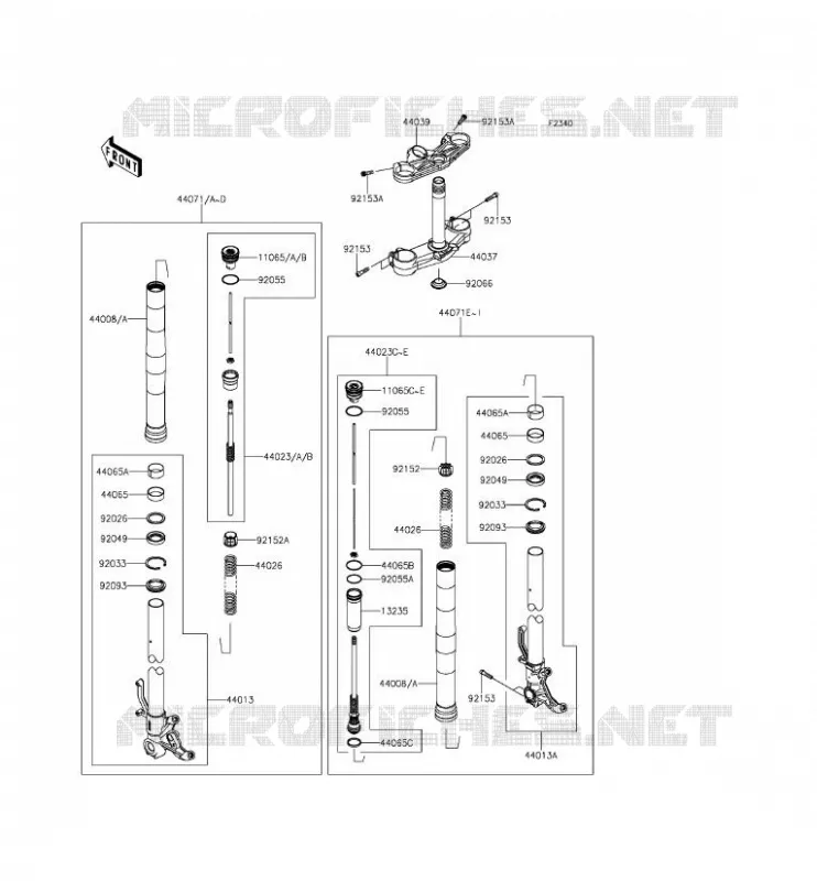 FRONT FORK Kawasaki MOTOS 636 2013 NINJA ZX-6R ABS  ZX636FDF