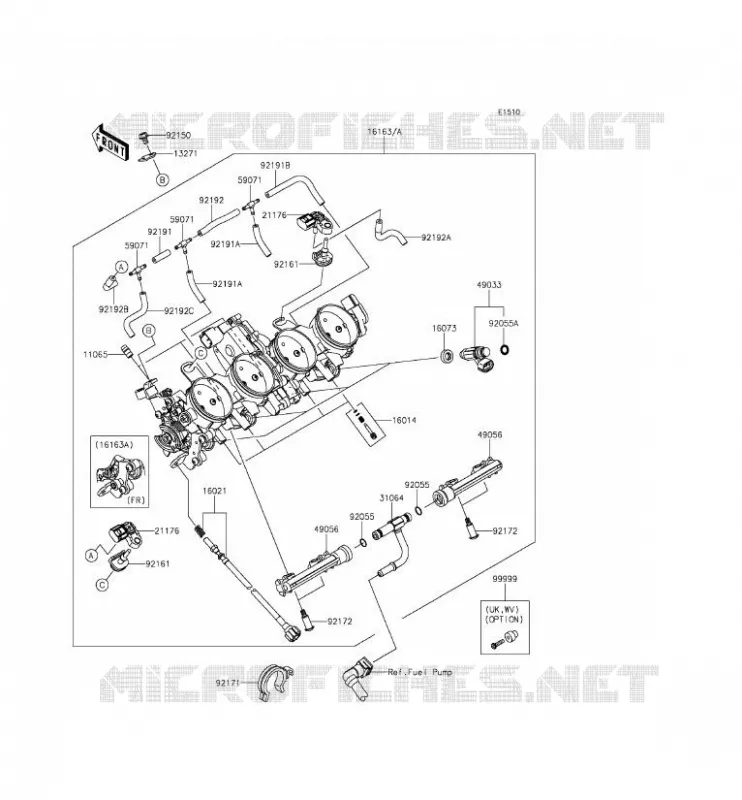 CARBURETOR Kawasaki MOTOS 636 2014 NINJA ZX-6R ABS  ZX636FEF