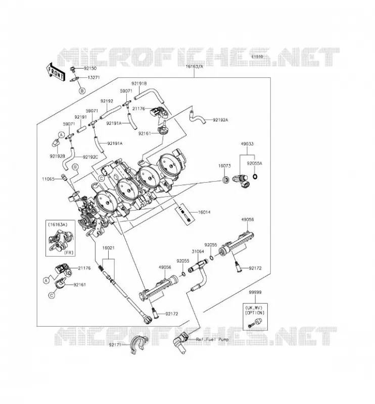 CARBURETOR Kawasaki MOTOS 636 2014 NINJA ZX-6R ABS  ZX636FEF
