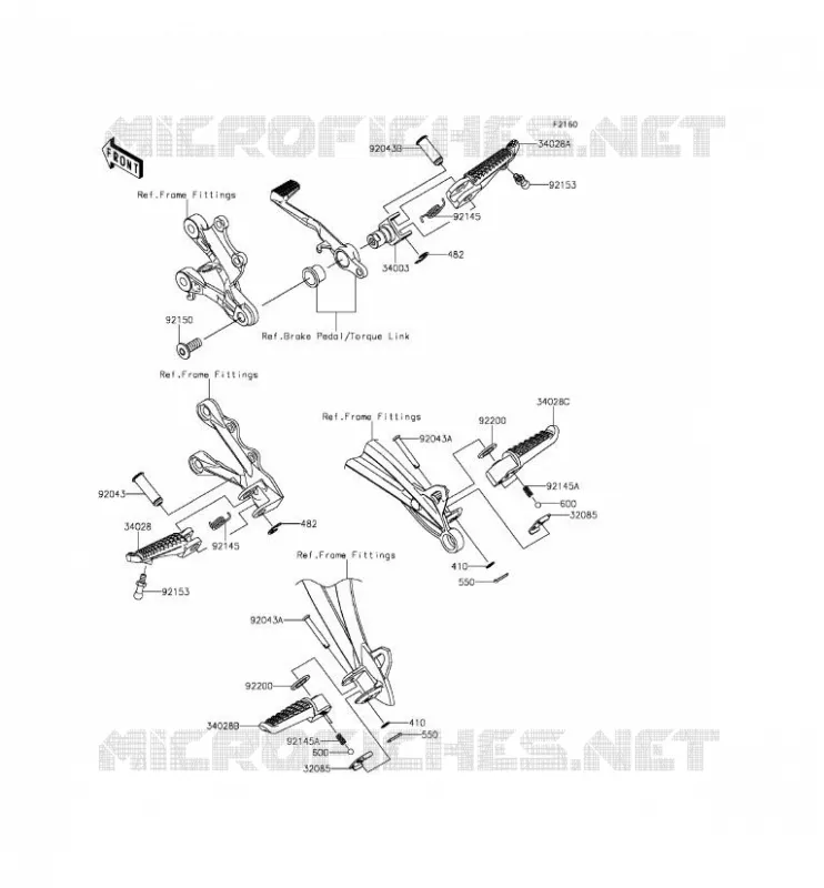 FOOTREST Kawasaki MOTOS 636 2014 NINJA ZX-6R ABS  ZX636FEF
