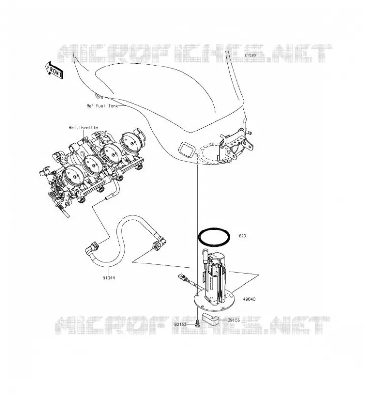 FUEL PUMP Kawasaki MOTOS 636 2014 NINJA ZX-6R ABS  ZX636FEF