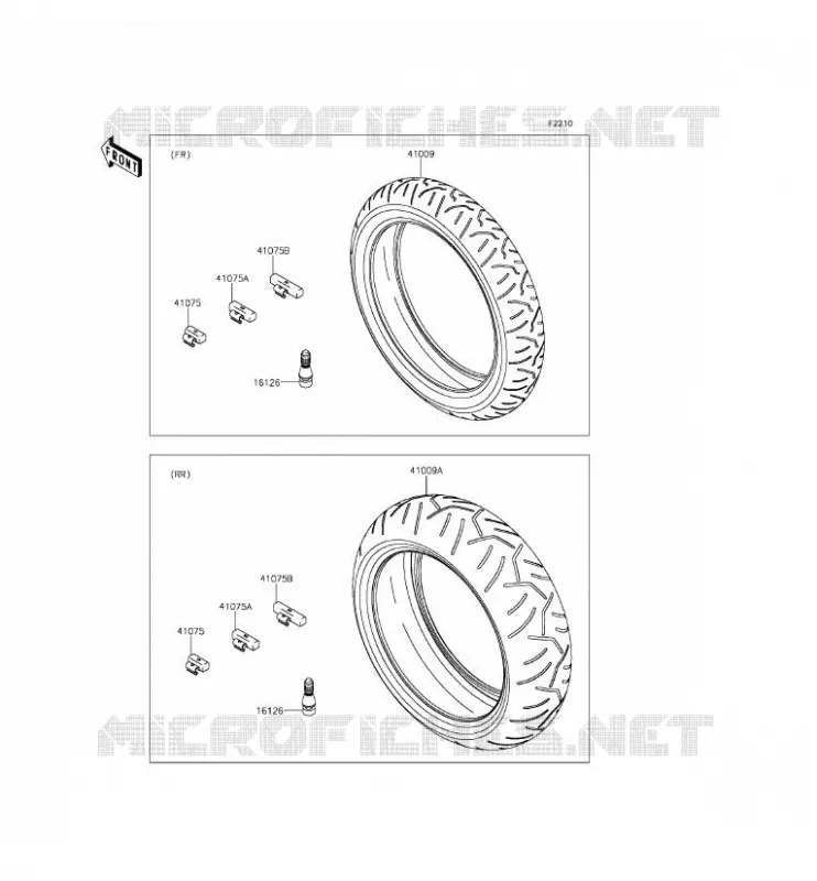 TIRES Kawasaki MOTOS 636 2014 NINJA ZX-6R ABS  ZX636FEF