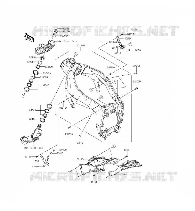 CHASSIS Kawasaki MOTOS 636 2015 NINJA ZX-6R ABS  ZX636FFF