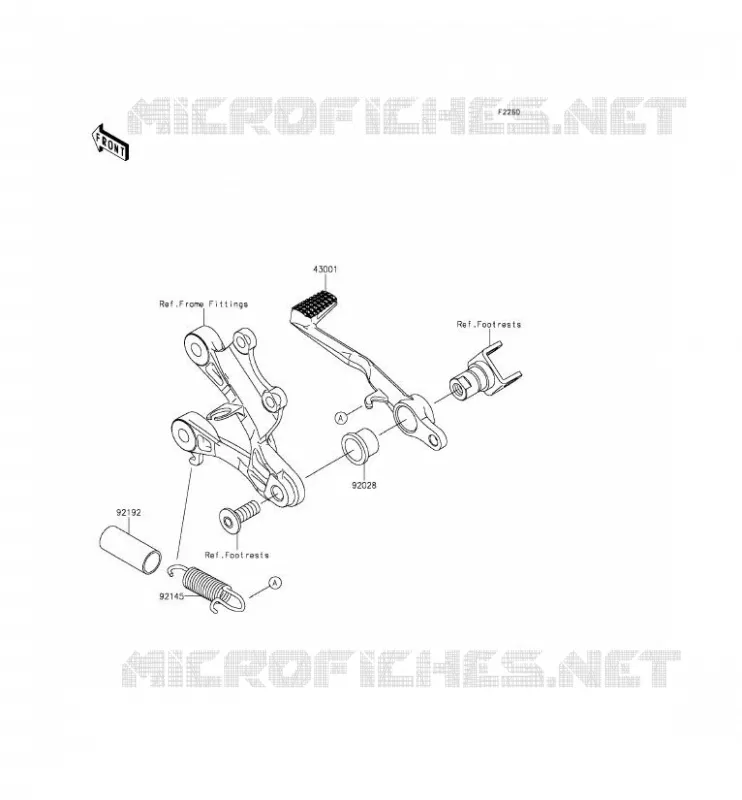 BRAKE PEDAL - TORK LINK Kawasaki MOTOS 636 2015 NINJA ZX-6R ABS  ZX636FFF