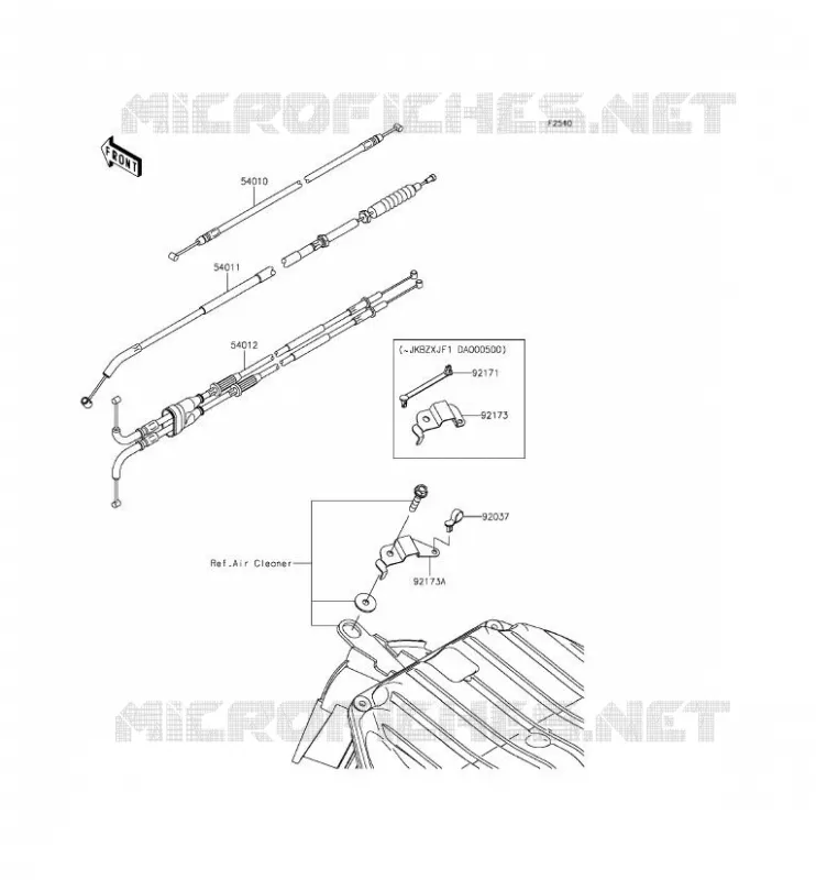 CABLES Kawasaki MOTOS 636 2015 NINJA ZX-6R ABS  ZX636FFF