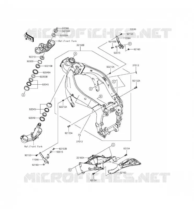 CHASSIS Kawasaki MOTOS 636 2015 NINJA ZX-6R ABS  ZX636FFFA