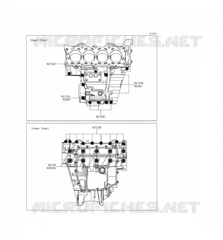 CRANKCASE BOLT Kawasaki MOTOS 636 2015 NINJA ZX-6R ABS  ZX636FFFA
