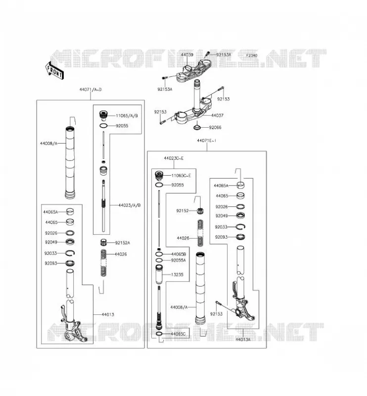 FRONT FORK Kawasaki MOTOS 636 2015 NINJA ZX-6R ABS  ZX636FFFA