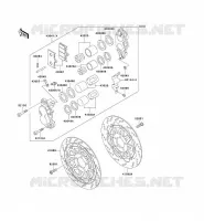 FRONT CALIPER voor Kawasaki ZXR750 1992