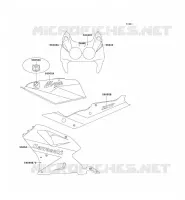 STICKER(VERT/BLANC/BLEU) voor Kawasaki ZXR750 1992