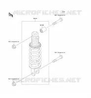 SUSPENSION   SHOCK ABSORBER voor Kawasaki ZXR750 1992