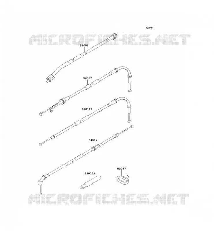 CABLES Kawasaki MOTOS 750 1994 ZXR750R  ZX750-M2