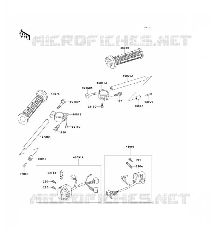 HANDLEBAR Kawasaki MOTOS 750 1994 ZXR750R  ZX750-M2