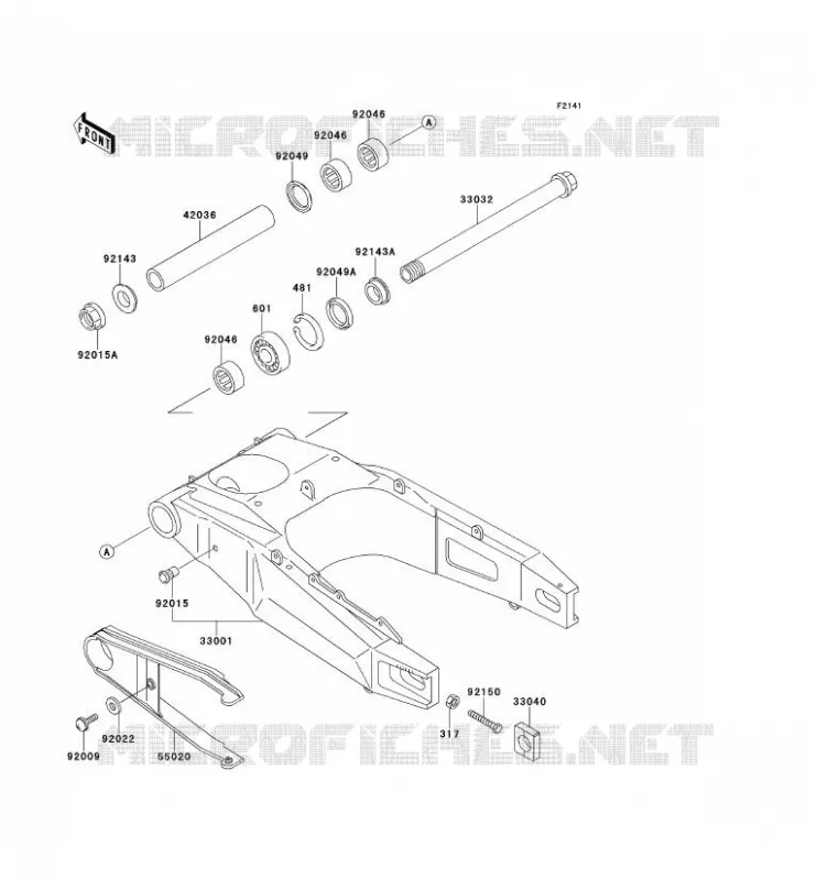 SWINGARM Kawasaki MOTOS 750 1994 ZXR750R  ZX750-M2