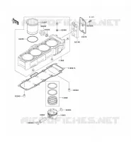 CYLINDER   PISTON  voor Kawasaki NINJA ZX-7RR 1996