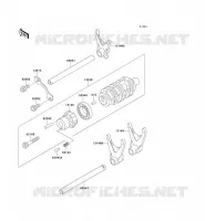 GEAR CHANGE DRUM   SHIFT FORKS voor Kawasaki NINJA ZX-7RR 1996