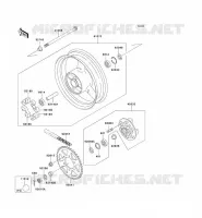 REAR HUB voor Kawasaki NINJA ZX-7RR 1996