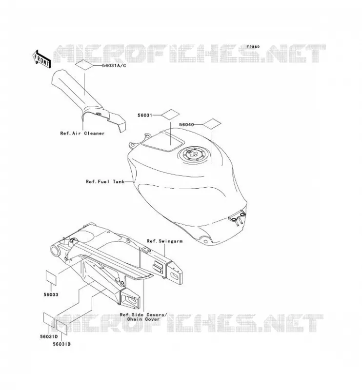 LABELS Kawasaki MOTOS 750 1998 NINJA ZX-7R  ZX750-P3
