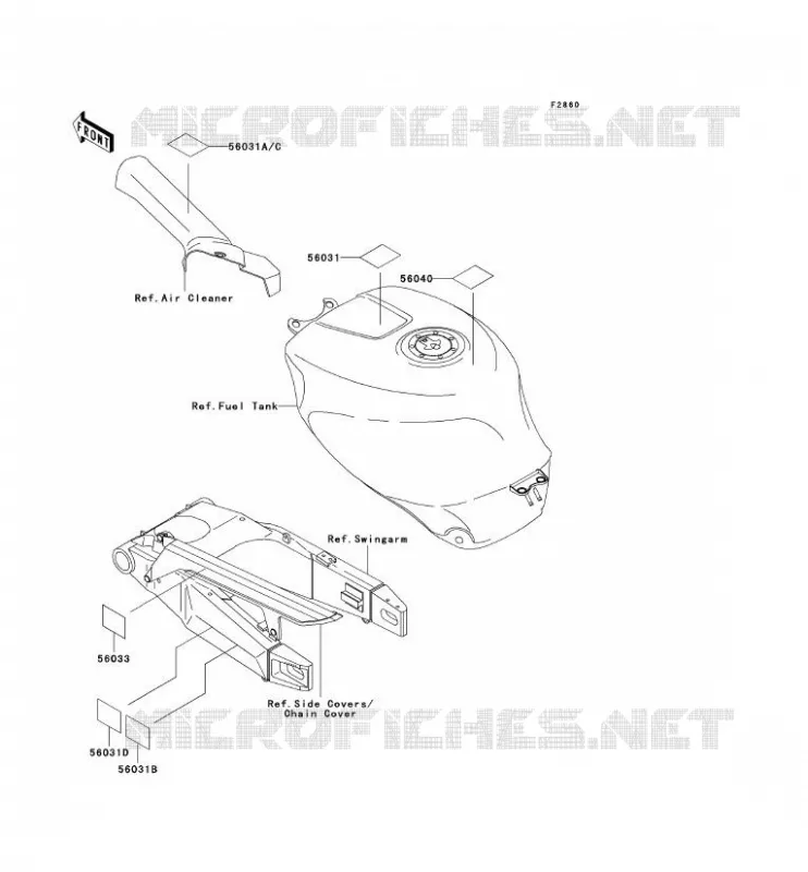 LABELS Kawasaki MOTOS 750 1998 NINJA ZX-7R  ZX750-P3