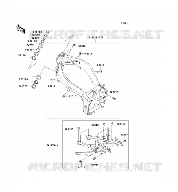 CHASSIS Kawasaki MOTOS 750 1999 NINJA ZX-7R  ZX750-P4