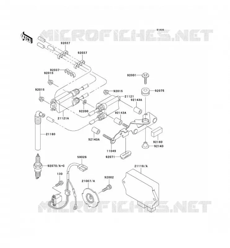 IGNITION SYSTEM Kawasaki MOTOS 750 1999 NINJA ZX-7R  ZX750-P4