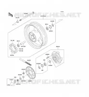 REAR HUB  750 kawasaki-motorfietsen 1999 NINJA ZX-7R F_03