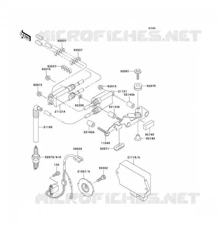IGNITION SYSTEM Kawasaki MOTOS 750 1999 NINJA ZX-7R  ZX750-P4