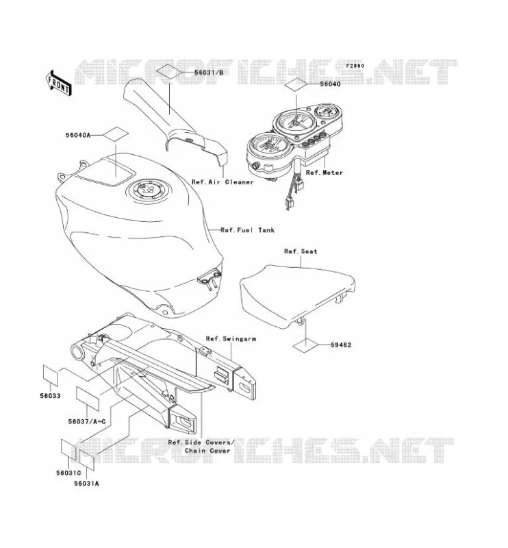 LABELS Kawasaki MOTOS 750 1999 NINJA ZX-7R  ZX750-P4