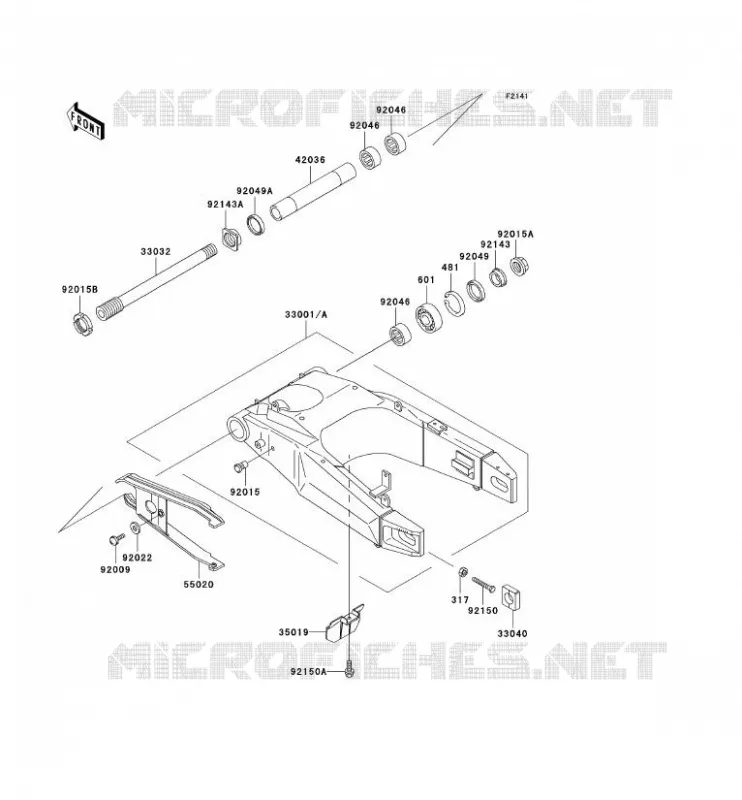 SWINGARM Kawasaki MOTOS 750 1999 NINJA ZX-7R  ZX750-P4