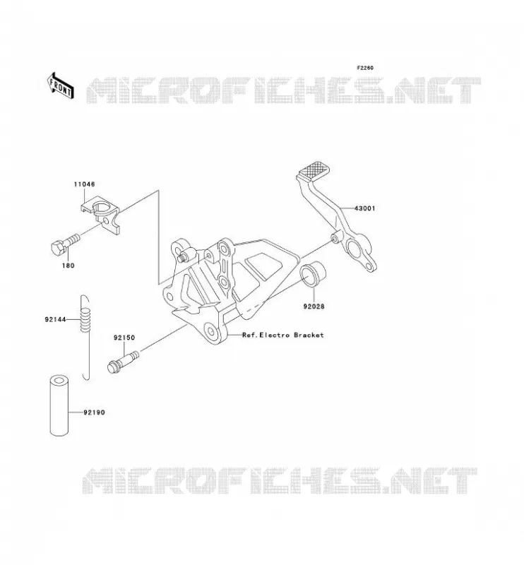 BRAKE PEDAL - TORK LINK Kawasaki MOTOS 750 2000 NINJA ZX-7R  ZX750-P5