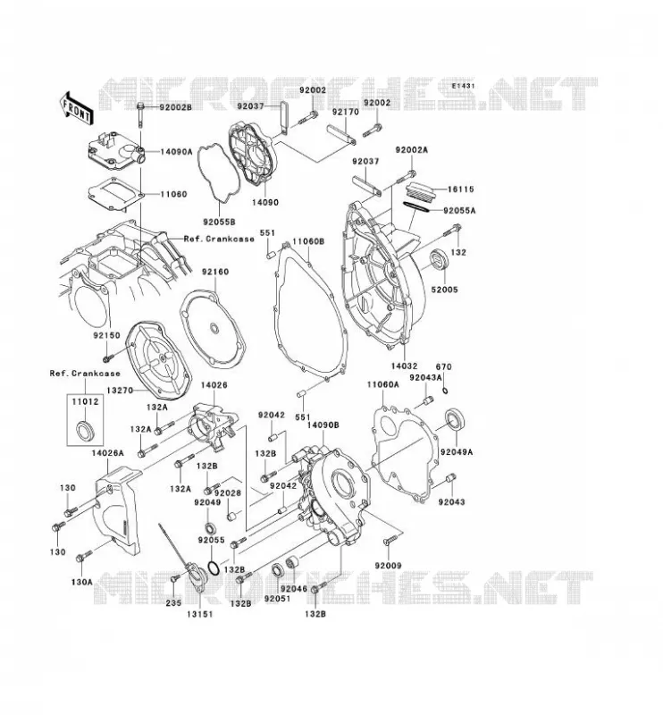 ENGINE COVERS Kawasaki MOTOS 750 2000 NINJA ZX-7R  ZX750-P5