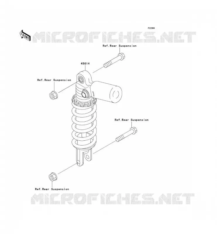 SUSPENSION - SHOCK ABSORBER Kawasaki MOTOS 750 2001 NINJA ZX-7R  ZX750-P6