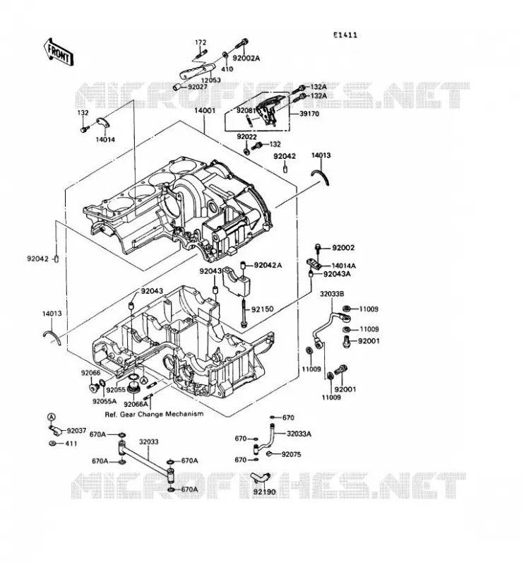CRANKCASE(S) Kawasaki MOTOS 900 1993 GPZ900R  ZX900-A10