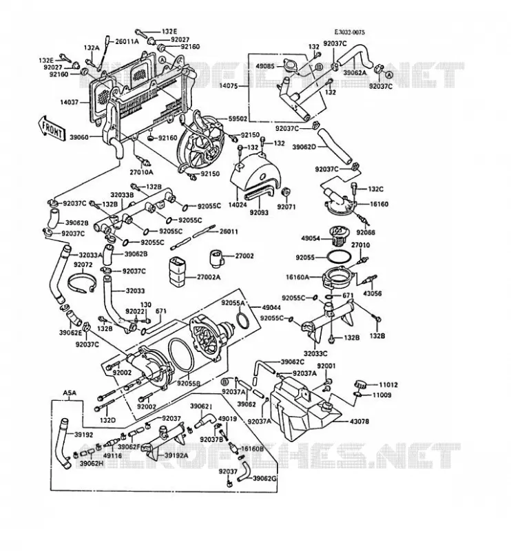 RADIATOR Kawasaki MOTOS 900 1987 GPZ900R  ZX900-A4