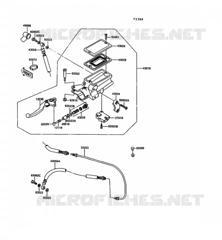 CLUTCH MASTER CYLINDER Kawasaki MOTOS 900 1990 GPZ900R  ZX900-A7