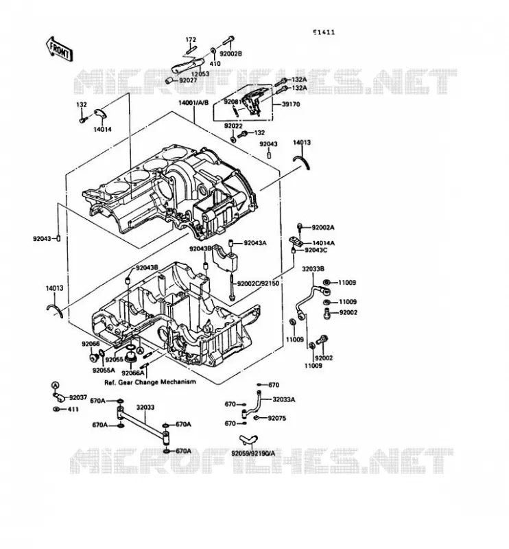 CRANKCASE(S) Kawasaki MOTOS 900 1990 GPZ900R  ZX900-A7