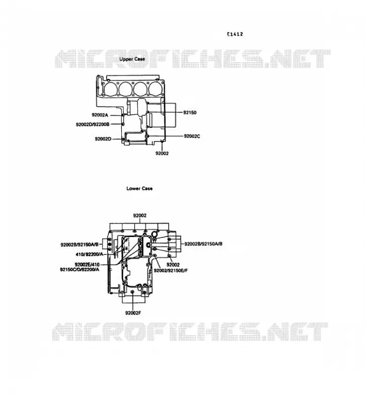 CRANKCASE BOLT Kawasaki MOTOS 900 1991 GPZ900R  ZX900-A8