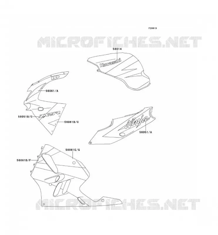 STICKER(EBONY/GRAYSTONE/GRAY) Kawasaki MOTOS 900 1994 NINJA ZX-9R  ZX900-B1