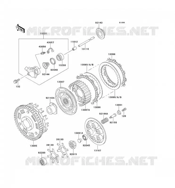 CLUTCH Kawasaki MOTOS 900 1994 NINJA ZX-9R  ZX900-B1